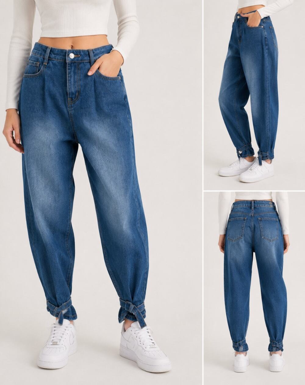 NWT Denim Blvd. Relaxed Fit Denim Straight Leg Denim Core Dark Mom Jean Joggers